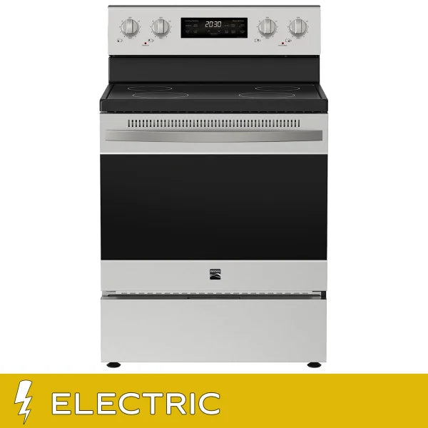 Kenmore 30 in. 5 cu ft. Stainless Steel Electric 4 Burner True Convection Range with Air Fry G0