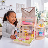 KidKraft Tote-ables Cottage Doll House Playset for Kids, Includes Doll, Ages 3+