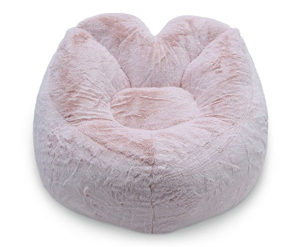 Kids' Plush Pink Heart Chair D9