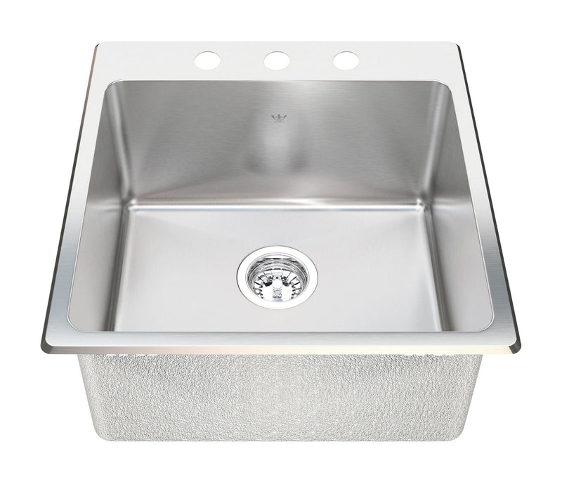 Kindred Steel Queen Dual Laundry Mount Single Sink,10-in deep L9
