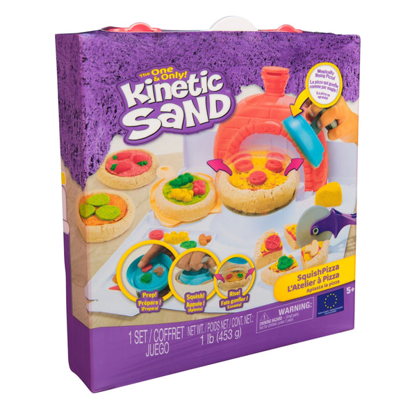 Kinetic Sand 4-Colour SquishPizza Set with Rising Action Z3