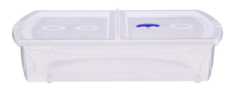 KIS Shallow Under-the-Bed Storage Tote with Wheels F5