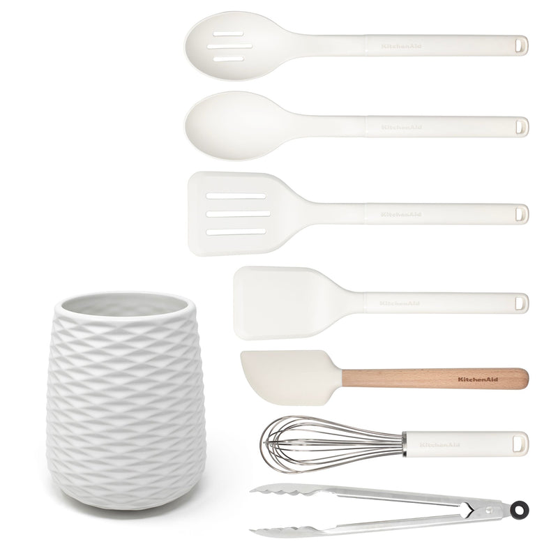 KITCHENAID CLASSIC 8PC SET WITH CROCK, PROCELAIN H8