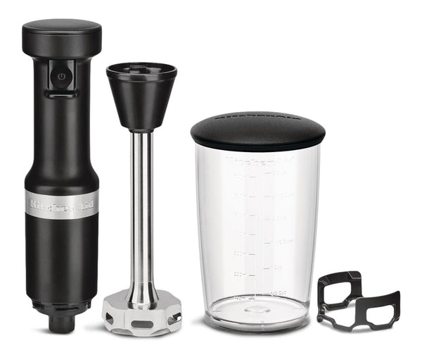 KitchenAid KHBV53BM Variable Speed Corded Hand Blender with Blending Jar, Black Matte K1