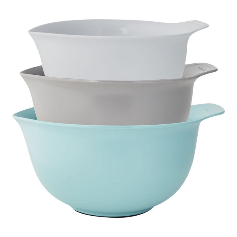 KitchenAid Plastic Mixing Bowl Set with Non-Slip Base, Assorted Sizes, 3-pc B2