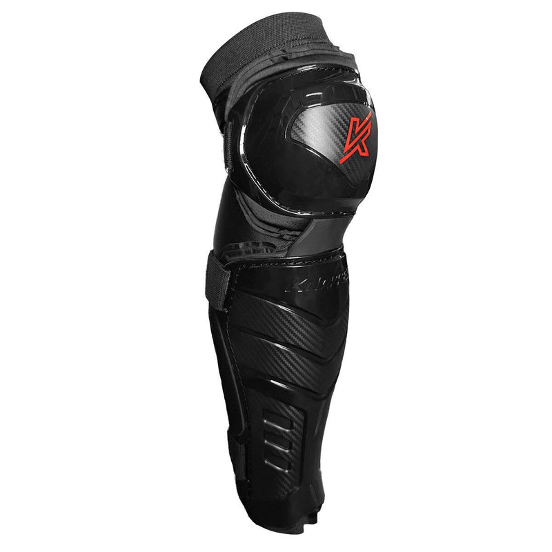 Knapper AK7 Dek Hockey Shin Guards, Black, Assorted Sizes T5