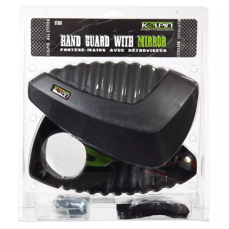 Kolpin Universal ATV Hand Guard with Rearview Mirror O1