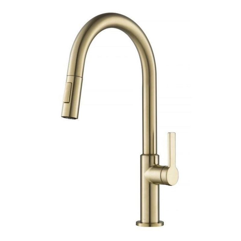 Kraus Oletto Single Handle Pull-Down Kitchen Faucet, Spot Free Antique Champagne Bronze Y7
