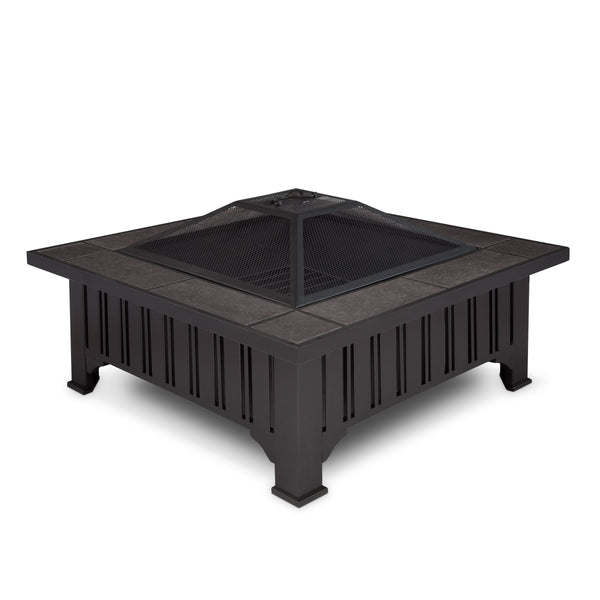 Lafayette Square Wood Burning Fire Pit in Black, 34-in C5