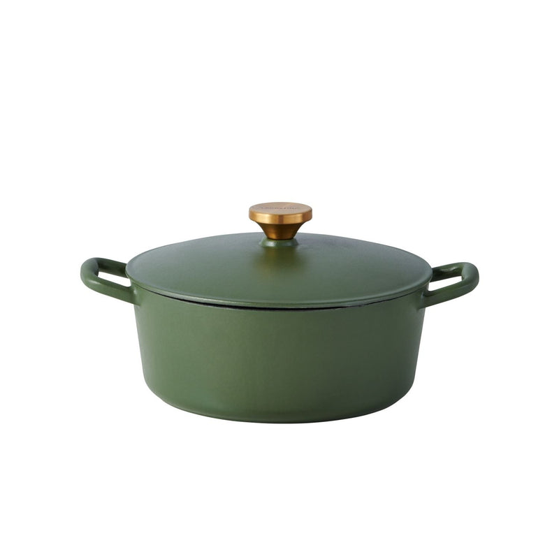 Lagostina Deep Olive Tuscan Enamel/Cast Iron Dutch Oven, 4-qt N9