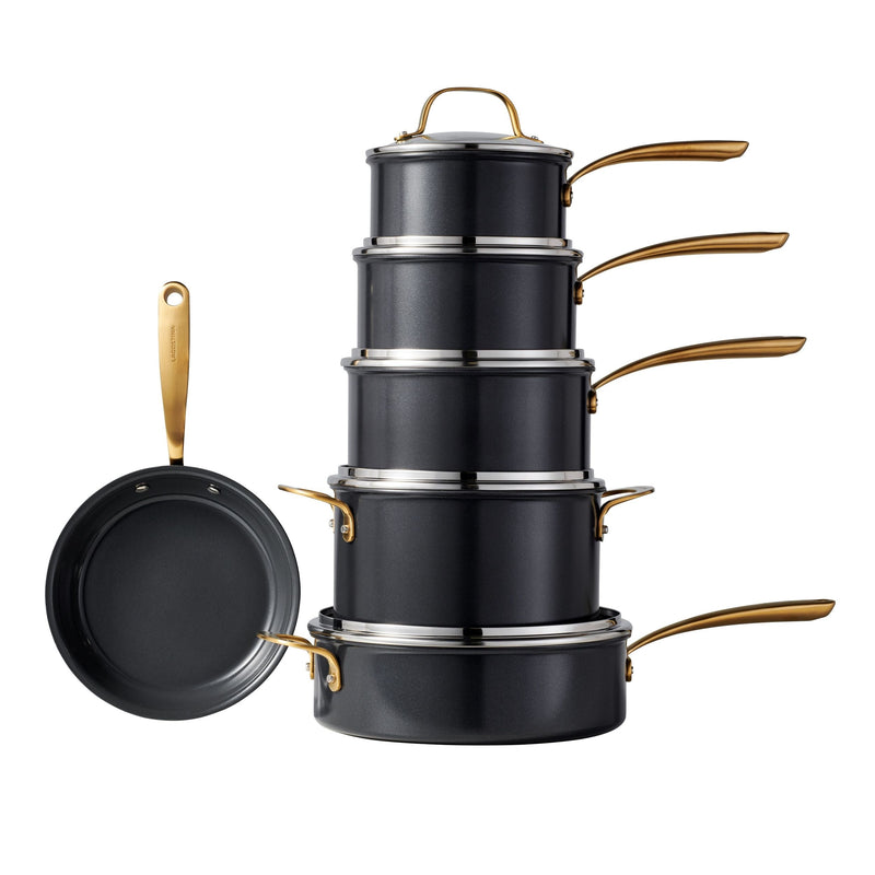 Lagostina Eleganza Ceramic Pro Non-Stick Cookware Set, 11-pc K9