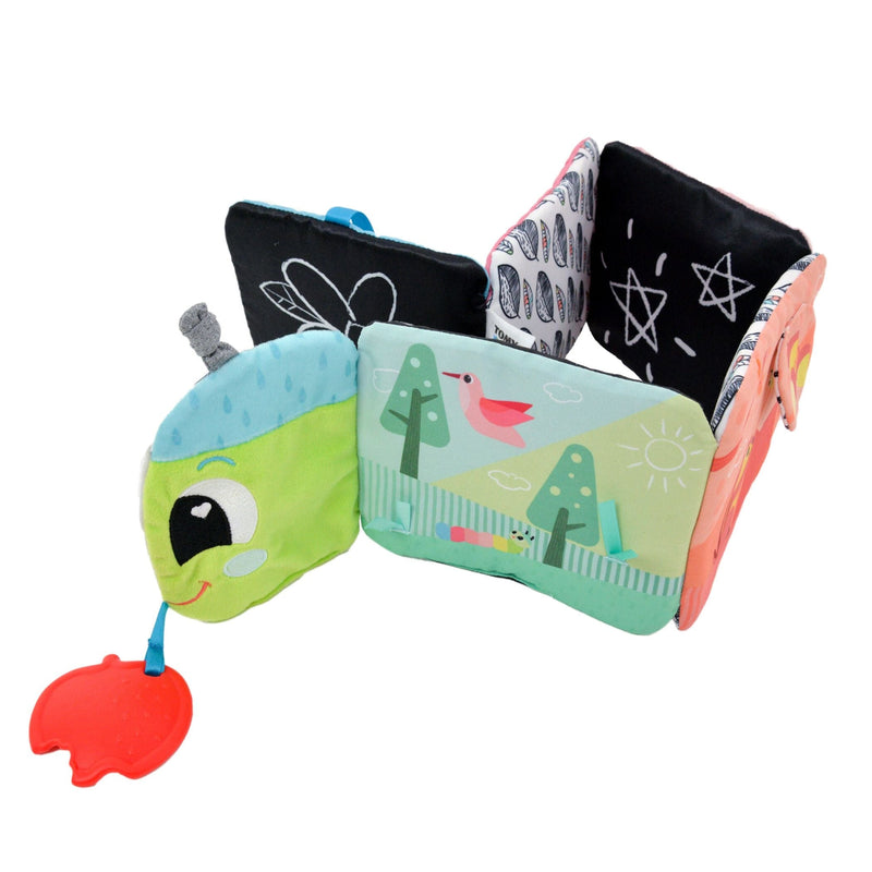 Lamaze Colourful Journey Caterpillar Soft Sensory Toy Book, Bilingual, Ages 6m+ Q8