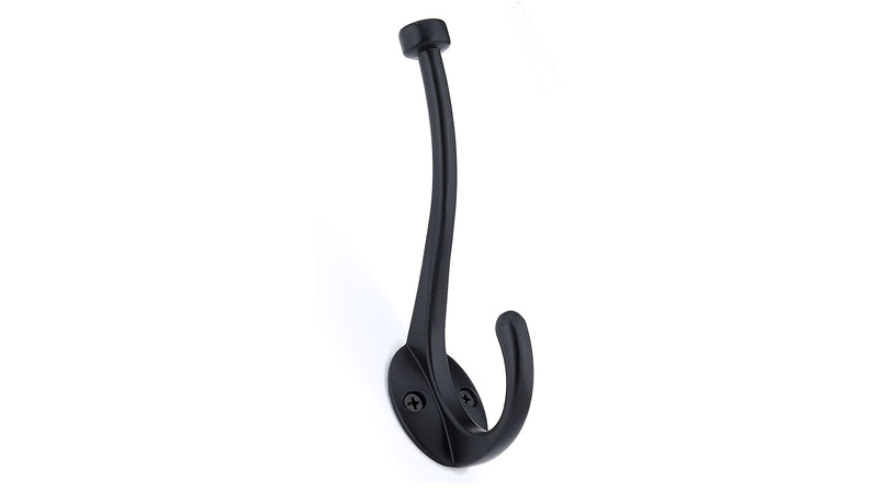 Large Traditional Double Hook, Matte Black G6