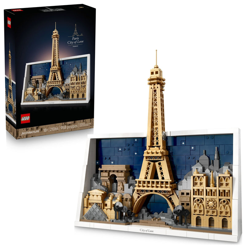 LEGO Architecture Landmarks Paris – City Of Love Building Set - 21064, 958-pcs, Ages 18+ L9
