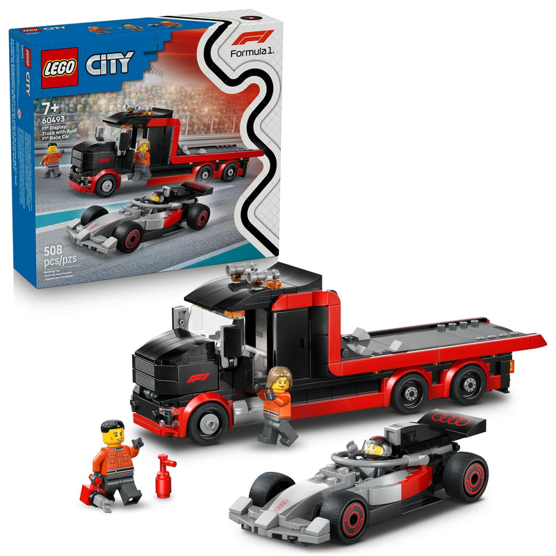 LEGO City F1 Display Truck with Audi F1 Race Car - 60493, 508-pc, Ages 7+ C7