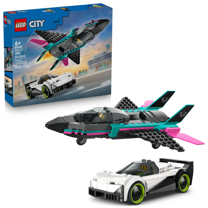 LEGO City Jet Vs. Car Building Set - 60480, 259-pcs, Ages 6+ R6