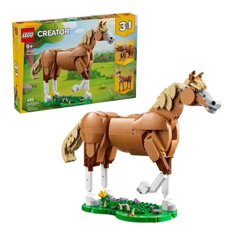 LEGO Creator 3-in-1 Beautiful Horse - 31166, 685-pcs, Ages 9+ Q6