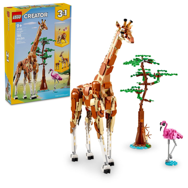 LEGO Creator 3-in-1 Wild Safari Animals - 31150, 780-pcs, Ages 9+ V8