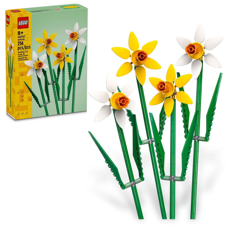LEGO Daffodils Celebration Gift, Yellow and White Daffodils - 40747, 216-pcs, Ages 8+ R2