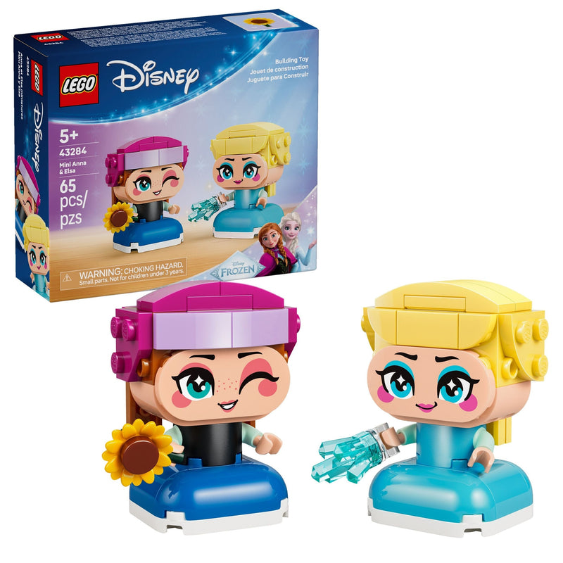 LEGO Disney Animation Mini Anna & Elsa Toy Building Set - 43284, 65-pcs, Ages 5+ D4