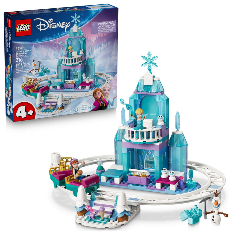 LEGO Disney Frozen Elsa's Ice Castle & Snow Ride Adventure Building Set - 43281, 216-pcs, Ages 4+ T7
