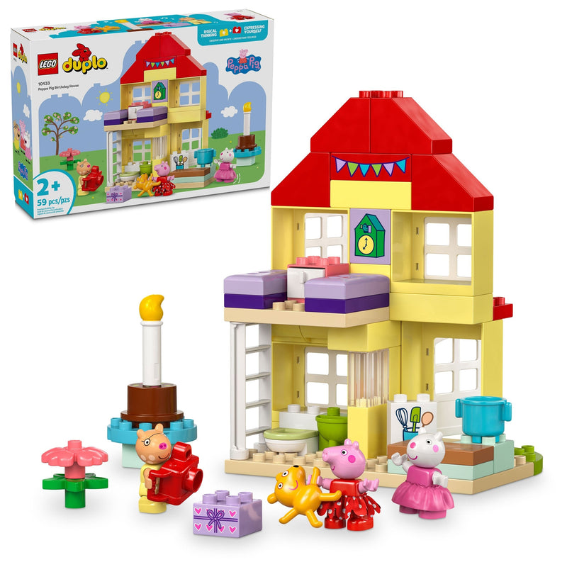 LEGO DUPLO Peppa Pig Birthday House Preschool Building Toy Set, 59-pc T8