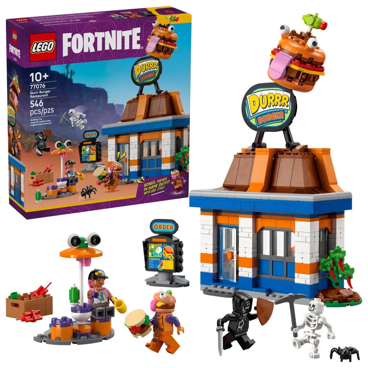 LEGO Fortnite Durrr Burger Restaurant - 77076, 546-pcs, Ages 10+