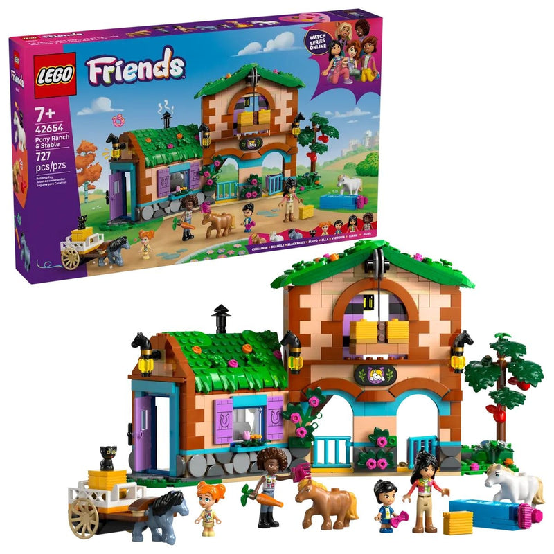 LEGO Friends 42654 Pony Ranch and Stable for Ages 7+, 727-pc B2