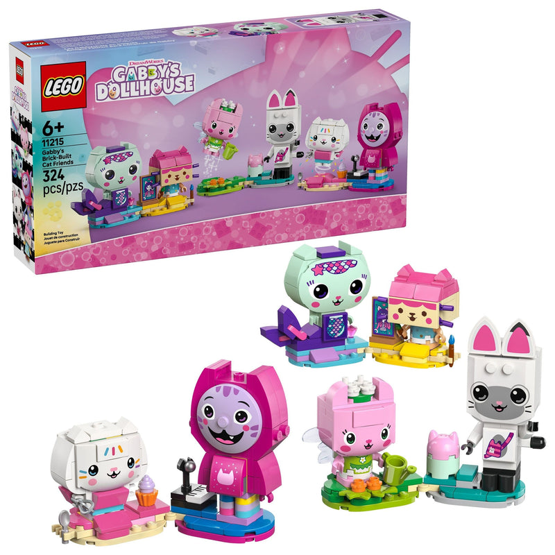 LEGO Gabby's Dollhouse Gabby's Brick-Built Cat Friends - 11215, 324-pcs, Ages 6+ A4