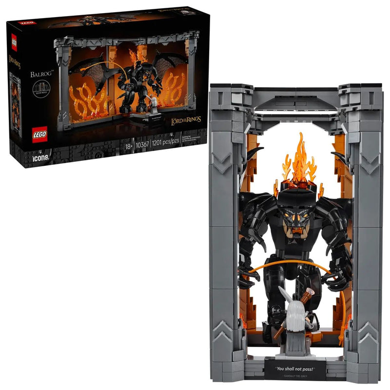 LEGO Icons The Lord of the Rings: Balrog Book Nook - 10367, 1201-pcs, Ages 18+ X1