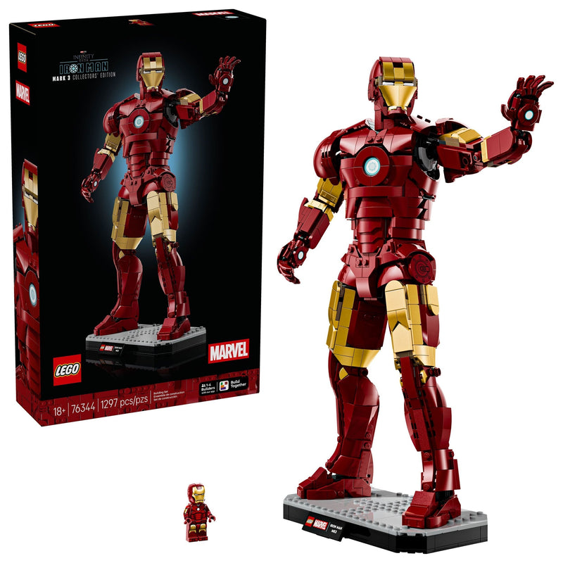 LEGO Marvel Iron Man Mark 3 Collectors’ Edition - 76344, 1297-pcs, Ages 18+ N7
