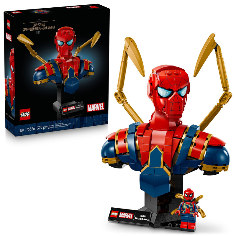LEGO Marvel Iron Spider-Man Bust - 76326, 379-pcs, Ages 18+ G4