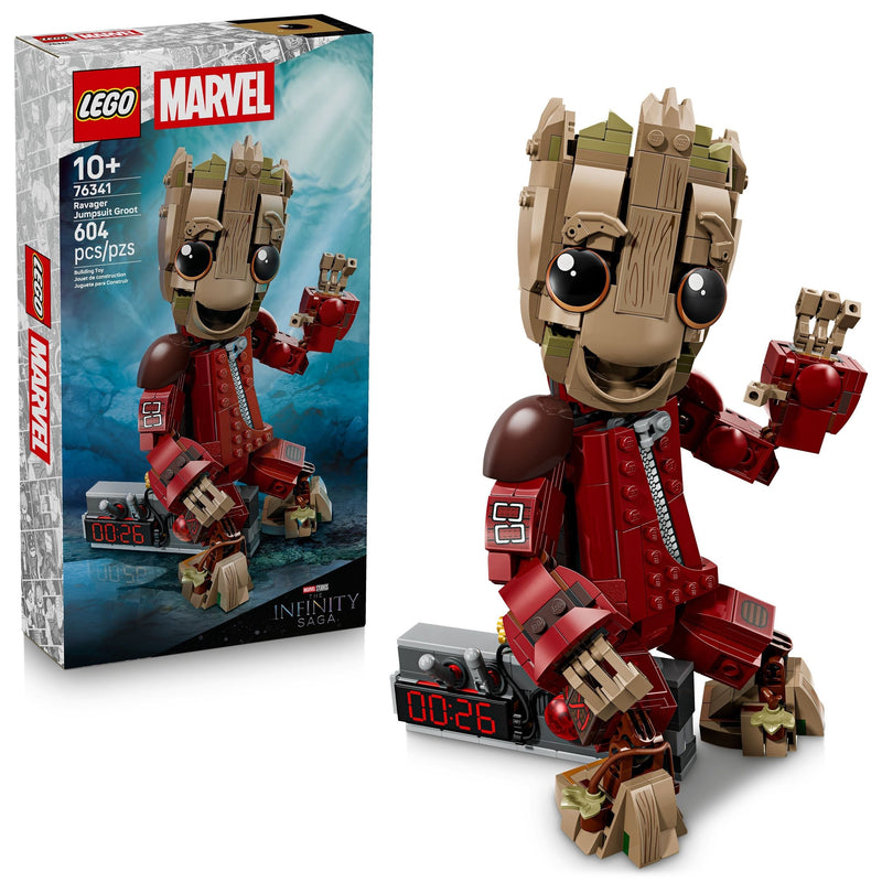 LEGO Marvel Ravager Jumpsuit Groot - 76341, 604-pcs, Ages 10+ Y5