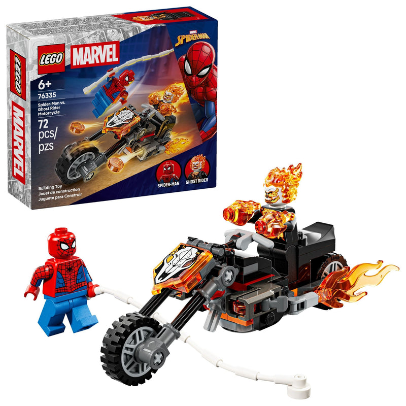 LEGO Marvel Spider-Man vs. Ghost Rider Motorcycle - 76335, 72-pcs, Ages 6+ T8