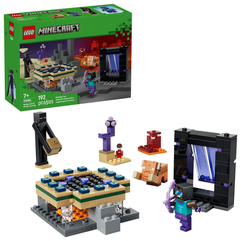 LEGO Minecraft Nether & End Portal Journey - 21584, 192-pcs, Ages 7+ J9