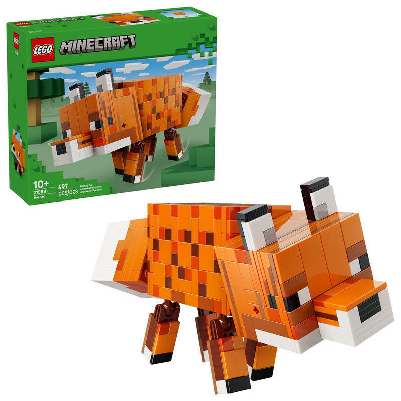 LEGO Minecraft The Fox Toy Building Set - 21588, 497-pcs, Ages 10+ I8