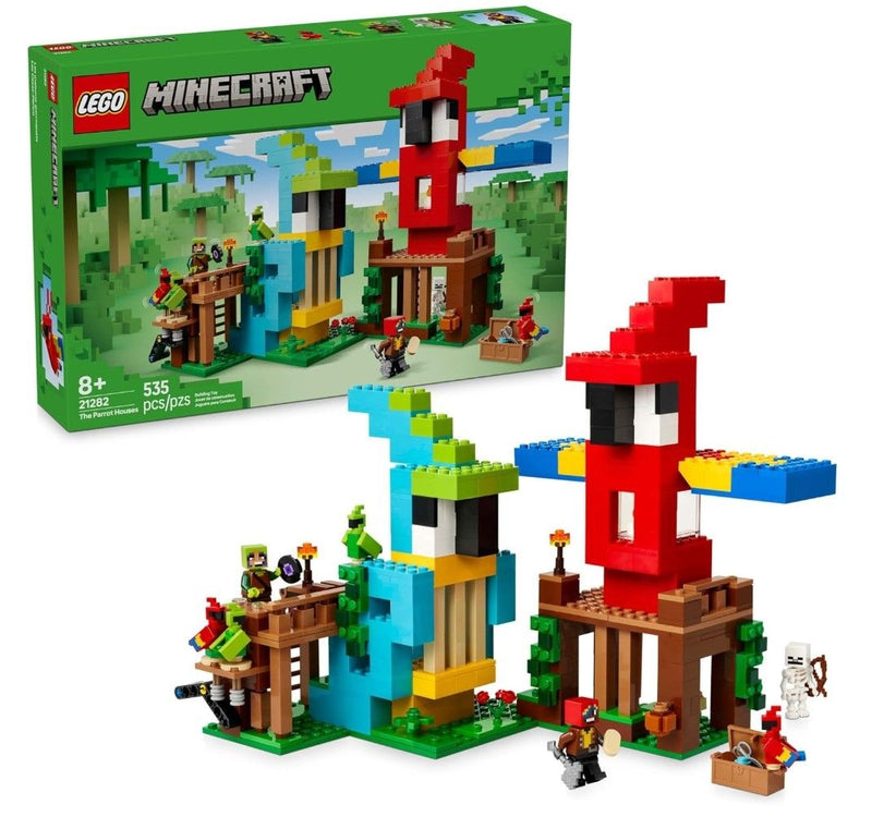 LEGO Minecraft The Parrot Houses Building Toy - 21282, 535-pcs, Ages 8+ V5