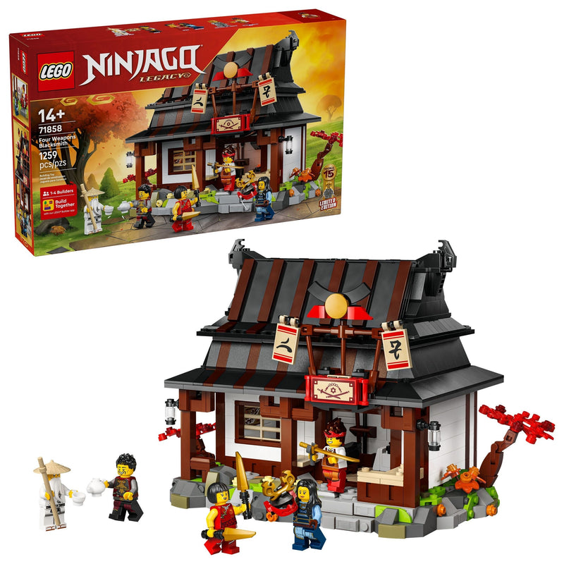 LEGO Ninjago Four Weapons Blacksmith 15th Anniversary - 71858, 1259-pcs, Ages 14+ C9