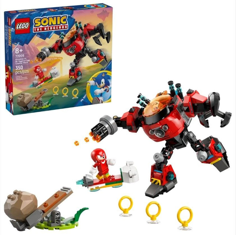 LEGO Sonic Knuckles vs. Dr. Eggman Egg Crusher Mech - 77005, 350-pcs, Ages 8+ H5