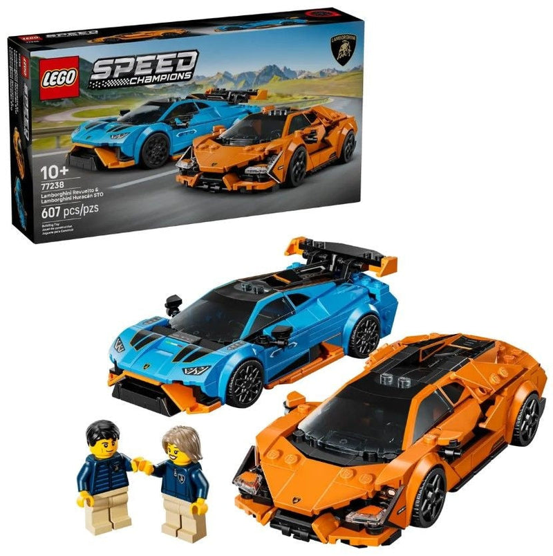 LEGO Speed Champions Lamborghini Revuelto & Huracán STO - 77238, 607-pcs, Ages 10+ B9
