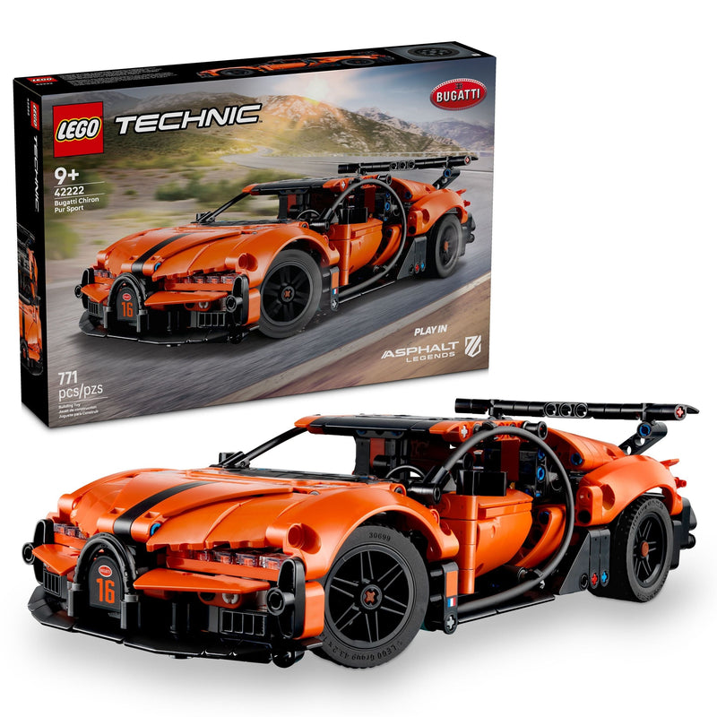 LEGO Technic Bugatti Chiron Pur Sport Hyper Car - 42222, 771-pcs, Ages 9+ W6