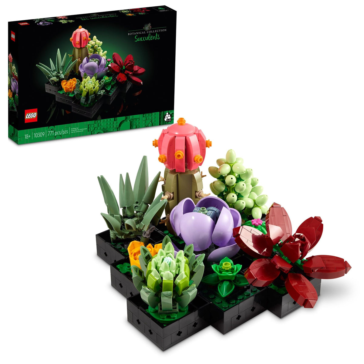 LEGO The Botanical Collection Succulents Building Set – 10309, 771-pcs, Ages 18+