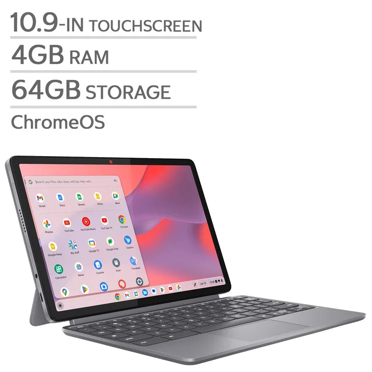 Lenovo Duet 10.9-in 2-in-1 Touchscreen Chromebook Bundle, MediaTek Kompanio 838, 4GB RAM, 64GB Storage L7