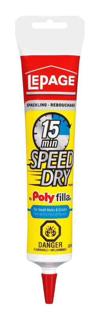 LePage Polyfilla 15-Minute Speed Dry Spackling, Fills Small Holes & Cracks, White, 162-mL V8