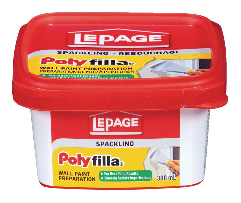 LePage Polyfilla Wall Paint Preparation Spackling, Hole/Crack Repair Filler, White Q3