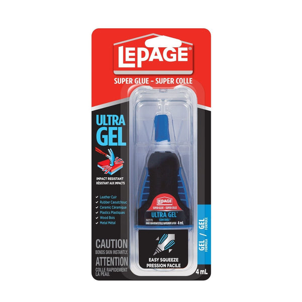 LePage Ultra Gel Super Glue Adhesive, Bonds Plastic/Metal/Wood/Rubber/Ceramic/Glass, 4-mL G0