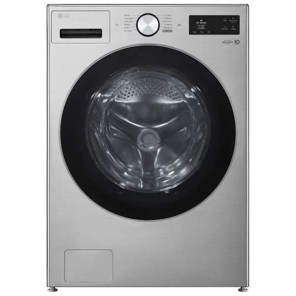 LG 27 in. 5.8 cu ft. Graphite Steel Front Load Washer with AI DD and TurboWash J9