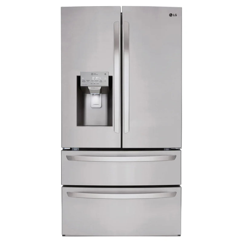 LG 36 in. 28 cu. ft. Stainless-steel French Door Refrigerator with Smudge-resistant Finish and SmartThinQ Wi-Fi M2