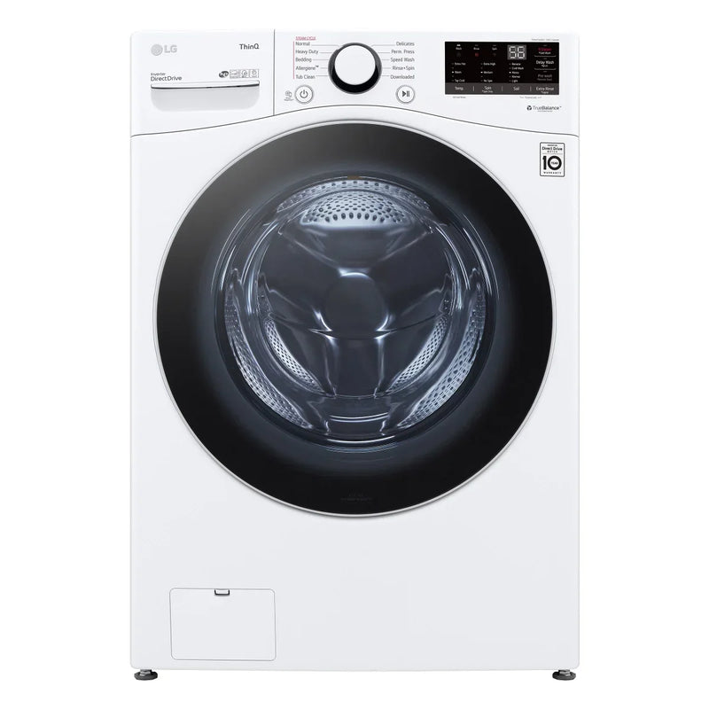 LG 5.2 cu ft. White Front Load Steam Washer with ThinQ Technology and Wi-Fi Enabled V4