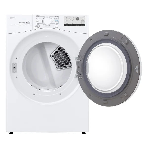 LG 7.4 cu ft. White Electric Dryer with Sensor Dry S0